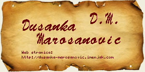 Dušanka Marošanović vizit kartica